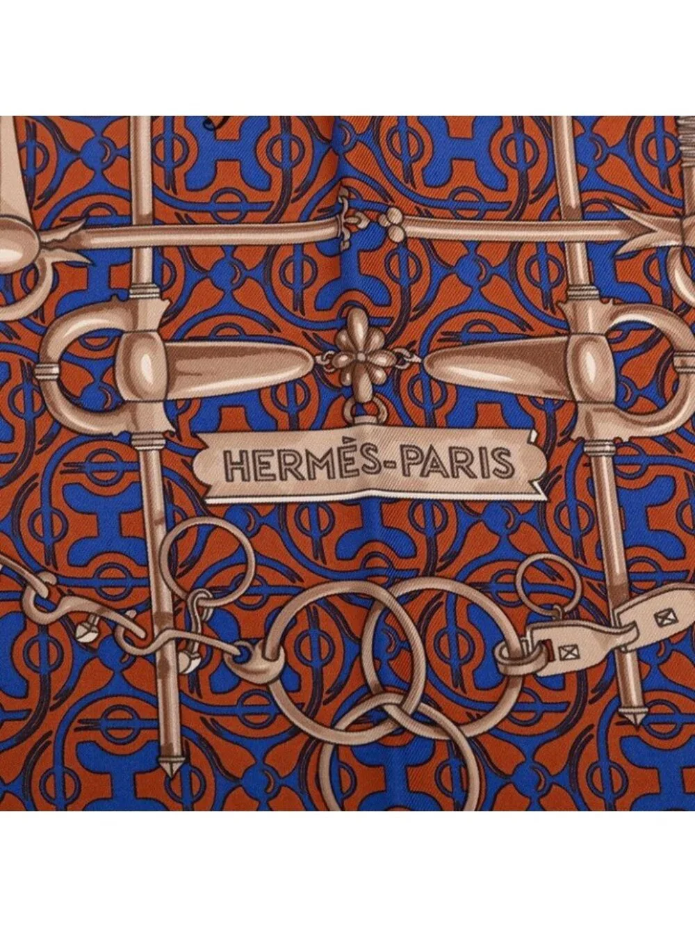 Hermes Carre 90 Mors Et Gourmettes Horse Bit and Chain Scarf Large Multicolor